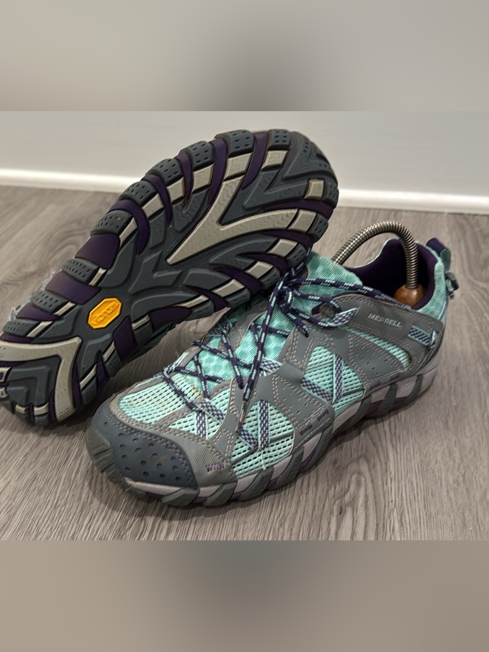 Merrell Teal and Gray Women's Trail Runners